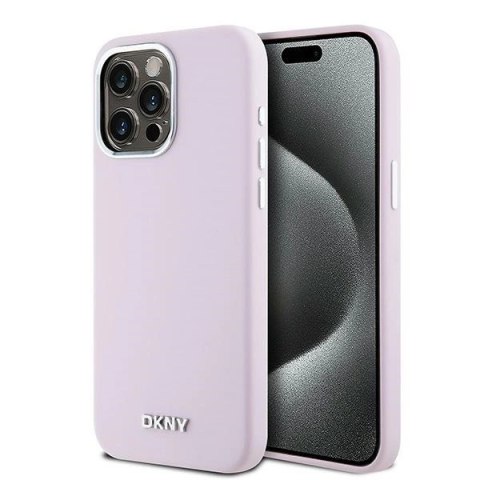 Etui DKNY Liquid Silicone Small Metal Logo MagSafe na iPhone 14 Pro Max - różowe Etui DKNY Liquid Silicone Small Metal Logo MagSafe na iPhone 14 Pro Max - różowe