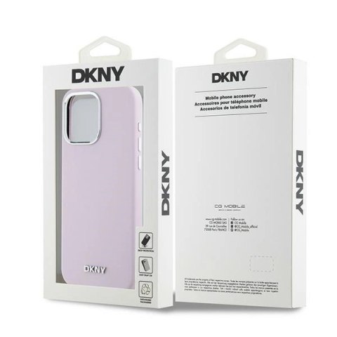 Etui DKNY Liquid Silicone Small Metal Logo MagSafe na iPhone 14 Pro Max - różowe Etui DKNY Liquid Silicone Small Metal Logo MagSafe na iPhone 14 Pro Max - różowe