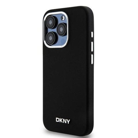 Etui DKNY Liquid Silicone Small Metal Logo MagSafe na iPhone 14 Pro - czarne Etui DKNY Liquid Silicone Small Metal Logo MagSafe na iPhone 14 Pro - czarne