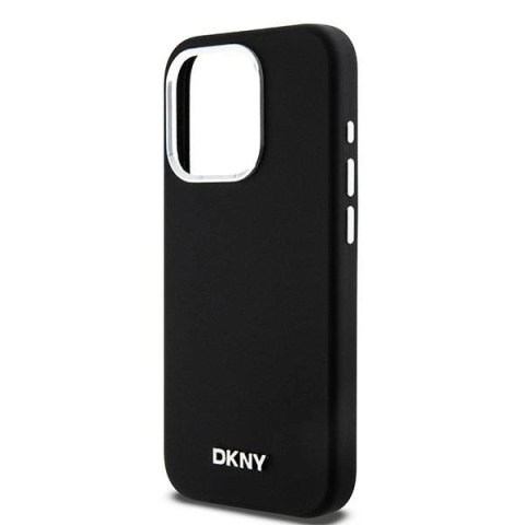 Etui DKNY Liquid Silicone Small Metal Logo MagSafe na iPhone 14 Pro - czarne Etui DKNY Liquid Silicone Small Metal Logo MagSafe na iPhone 14 Pro - czarne