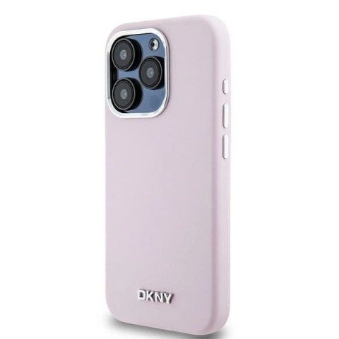 Etui DKNY Liquid Silicone Small Metal Logo MagSafe na iPhone 14 Pro - różowe Etui DKNY Liquid Silicone Small Metal Logo MagSafe na iPhone 14 Pro - różowe