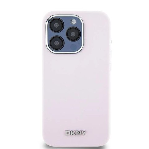 Etui DKNY Liquid Silicone Small Metal Logo MagSafe na iPhone 14 Pro - różowe Etui DKNY Liquid Silicone Small Metal Logo MagSafe na iPhone 14 Pro - różowe