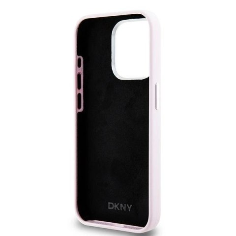 Etui DKNY Liquid Silicone Small Metal Logo MagSafe na iPhone 14 Pro - różowe Etui DKNY Liquid Silicone Small Metal Logo MagSafe na iPhone 14 Pro - różowe