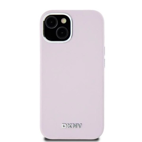 Etui DKNY Liquid Silicone Small Metal Logo MagSafe na iPhone 15 / 14 / 13 - różowe Etui DKNY Liquid Silicone Small Metal Logo MagSafe na iPhone 15 / 14 / 13 - różowe
