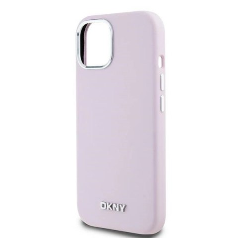 Etui DKNY Liquid Silicone Small Metal Logo MagSafe na iPhone 15 / 14 / 13 - różowe Etui DKNY Liquid Silicone Small Metal Logo MagSafe na iPhone 15 / 14 / 13 - różowe