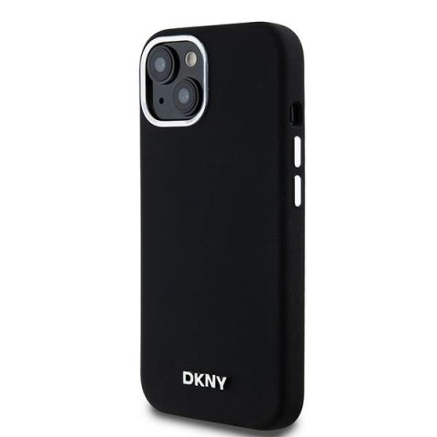 Etui DKNY Liquid Silicone Small Metal Logo MagSafe na iPhone 15 Plus / 14 Plus - czarne Etui DKNY Liquid Silicone Small Metal Logo MagSafe na iPhone 15 Plus / 14 Plus - czarne