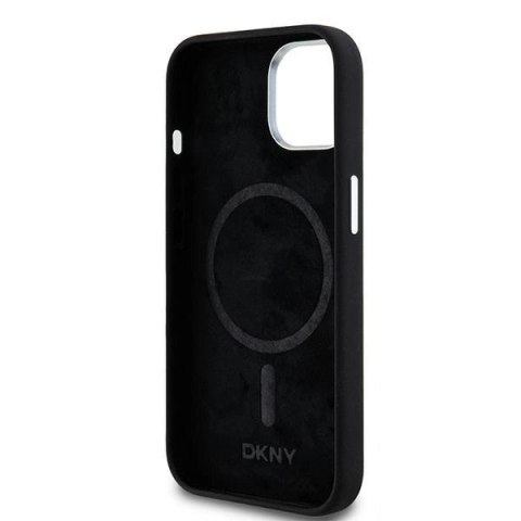Etui DKNY Liquid Silicone Small Metal Logo MagSafe na iPhone 15 Plus / 14 Plus - czarne Etui DKNY Liquid Silicone Small Metal Logo MagSafe na iPhone 15 Plus / 14 Plus - czarne
