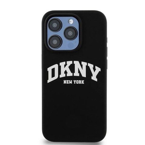 Etui DKNY Liquid Silicone White Printed Logo MagSafe na iPhone 13 Pro / 13 - czarne Etui DKNY Liquid Silicone White Printed Logo MagSafe na iPhone 13 Pro / 13 - czarne