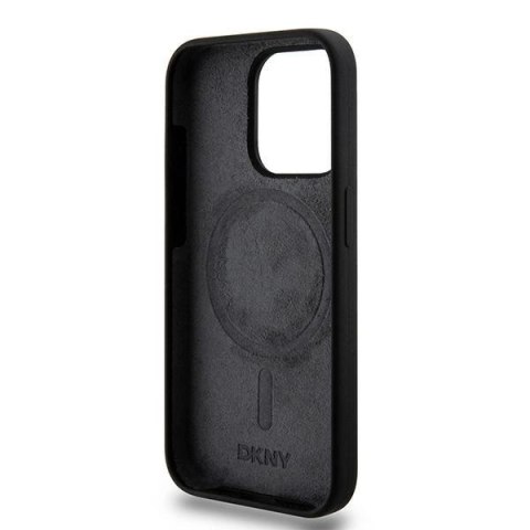 Etui DKNY Liquid Silicone White Printed Logo MagSafe na iPhone 13 Pro / 13 - czarne Etui DKNY Liquid Silicone White Printed Logo MagSafe na iPhone 13 Pro / 13 - czarne