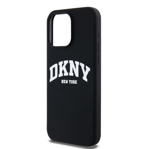 Etui DKNY Liquid Silicone White Printed Logo MagSafe na iPhone 13 Pro Max - czarne Etui DKNY Liquid Silicone White Printed Logo MagSafe na iPhone 13 Pro Max - czarne
