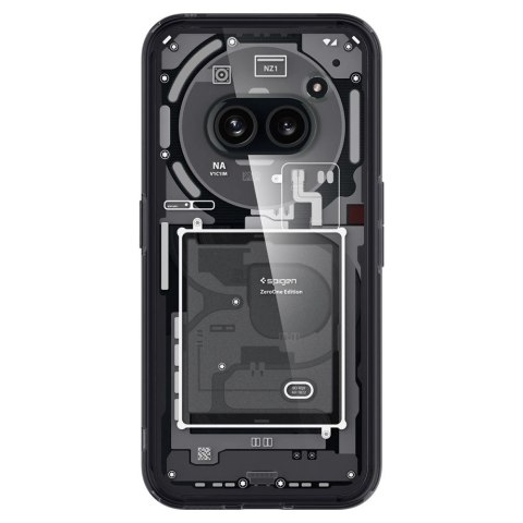 Etui Spigen Ultra Hybrid na Nothing Phone 2A - ciemnoszare (wzór Zero One) Etui Spigen Ultra Hybrid na Nothing Phone 2A - ciemnoszare (wzór Zero One)
