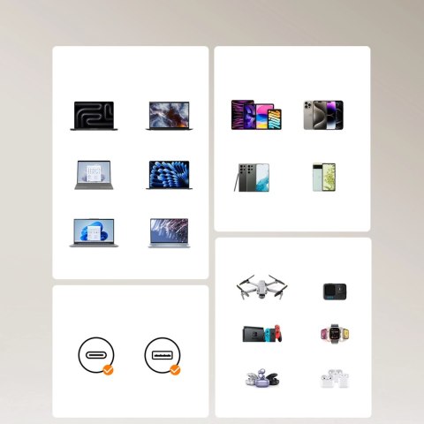 Ładowarka GaN Joyroom JR-TCL02 65W USB-A USB-C z wbudowanym kablem USB-C - czarna Ładowarka GaN Joyroom JR-TCL02 65W USB-A USB-C z wbudowanym kablem USB-C - czarna