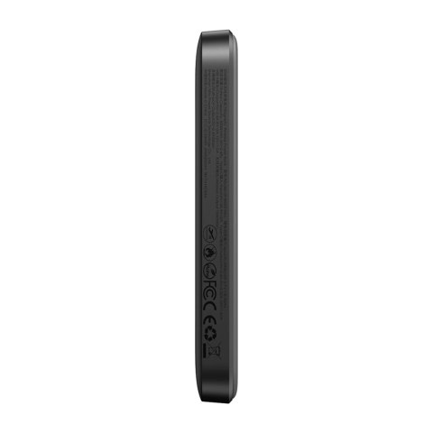 Powerbank Joyroom JR-W020 Mini 5000mAh USB-A USB-C indukcyjny 20W - czarny + kabel USB-C / USB-C