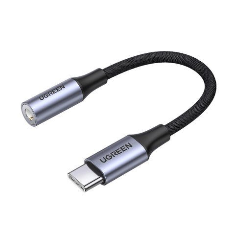 Adapter Ugreen AV161 do słuchawek mini jack 3,5 mm (żeński) / USB-C (męski) 10 cm - szary Adapter Ugreen AV161 do słuchawek mini jack 3,5 mm (żeński) / USB-C (męski) 10 cm - szary