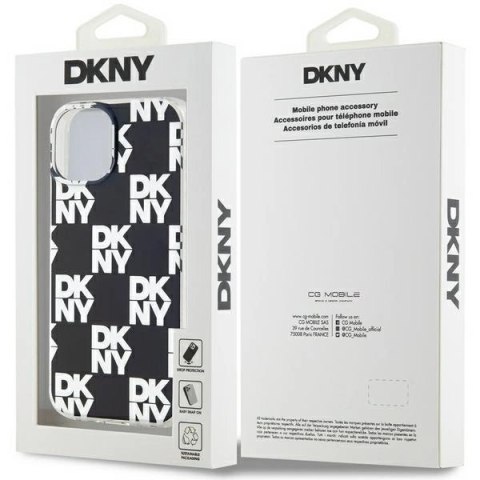 Etui DKNY IML Checkered Mono Pattern na iPhone 15 Plus / 14 Plus - czarne Etui DKNY IML Checkered Mono Pattern na iPhone 15 Plus / 14 Plus - czarne