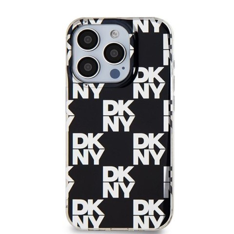 Etui DKNY IML Checkered Mono Pattern na iPhone 15 Pro - czarne Etui DKNY IML Checkered Mono Pattern na iPhone 15 Pro - czarne