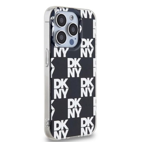 Etui DKNY IML Checkered Mono Pattern na iPhone 15 Pro - czarne Etui DKNY IML Checkered Mono Pattern na iPhone 15 Pro - czarne