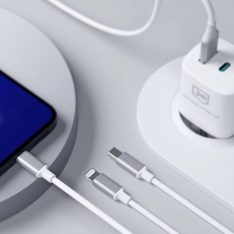 Kabel 3mk Hyper Cable 3w1 USB-A - USB-C / USB-C - micro USB - Lightning 1.5m - biały Kabel 3mk Hyper Cable 3w1 USB-A - USB-C / USB-C - micro USB - Lightning 1.5m - biały