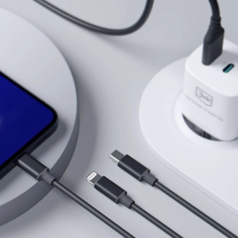 Kabel 3mk Hyper Cable 3w1 USB-A - USB-C / USB-C - micro USB - Lightning 1.5m - czarny Kabel 3mk Hyper Cable 3w1 USB-A - USB-C / USB-C - micro USB - Lightning 1.5m - czarny
