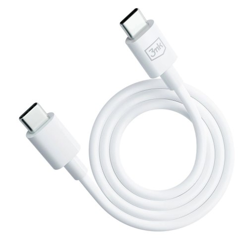 Kabel 3mk Hyper Cable USB-C / USB-C 100W 1.2m - biały
