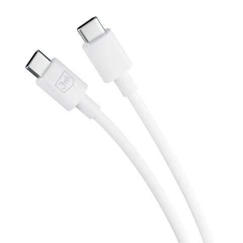 Kabel 3mk Hyper Cable USB-C / USB-C 100W 1.2m - biały