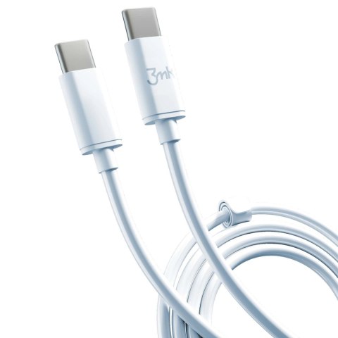 Kabel 3mk Hyper Cable USB-C / USB-C 100W 2m - biały