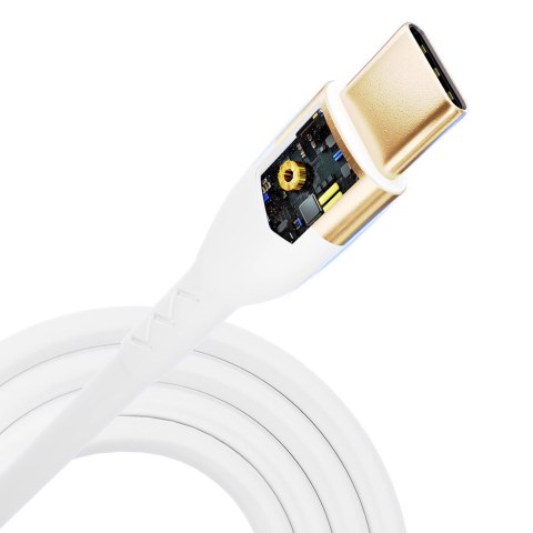 Kabel 3mk Hyper Silicone Cable USB-C / USB-C 100W 2m - biały