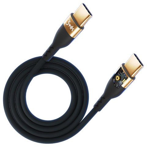 Kabel 3mk Hyper Silicone Cable USB-C / USB-C 100W 2m - czarny