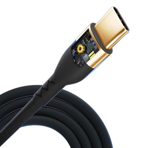 Kabel 3mk Hyper Silicone Cable USB-C / USB-C 100W 2m - czarny