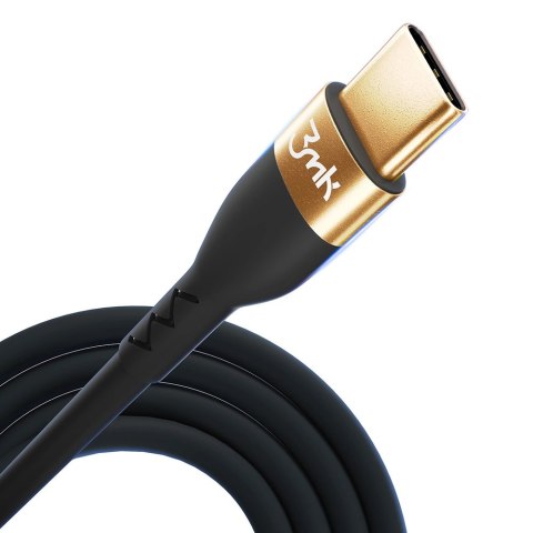 Kabel 3mk Hyper Silicone Cable USB-C / USB-C 100W 2m - czarny