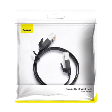 Kabel Baseus High Speed sieciowy płaski Ethernet CAT6 RJ45 5m - czarny Kabel Baseus High Speed sieciowy płaski Ethernet CAT6 RJ45 5m - czarny