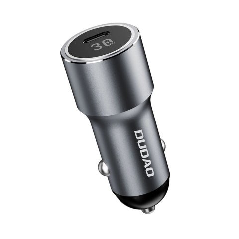 Ładowarka Dudao R14 samochodowa USB-C 30W PD - srebrna Ładowarka Dudao R14 samochodowa USB-C 30W PD - srebrna