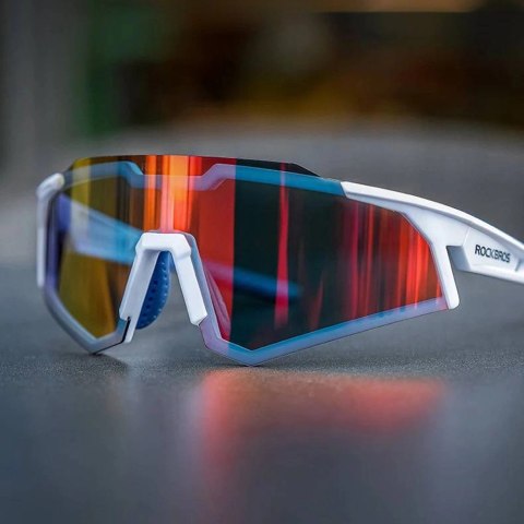 Okulary rowerowe Rockbros SP297 polaryzujące - białe Okulary rowerowe Rockbros SP297 polaryzujące - białe