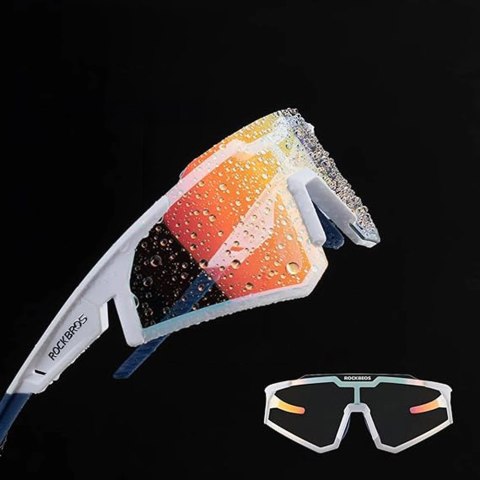 Okulary rowerowe Rockbros SP297 polaryzujące - białe Okulary rowerowe Rockbros SP297 polaryzujące - białe