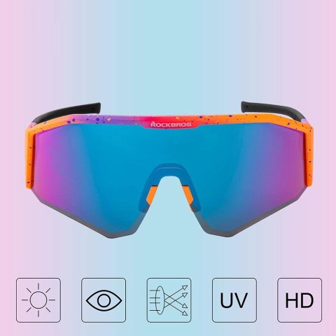 Okulary rowerowe Rockbros SP297 polaryzujące - fioletowe Okulary rowerowe Rockbros SP297 polaryzujące - fioletowe