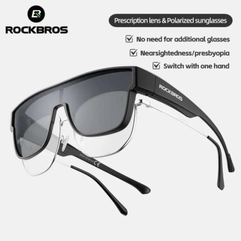 Okulary rowerowe Rockbros SP304 polaryzujące - szare Okulary rowerowe Rockbros SP304 polaryzujące - szare