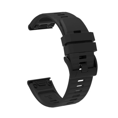 Pasek silikonowy do Garmin Fenix 3/5X/6X/7X Pro - czarny Pasek silikonowy do Garmin Fenix 3/5X/6X/7X Pro - czarny