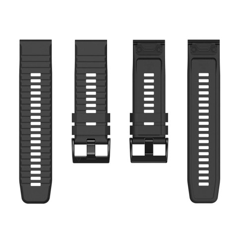 Pasek silikonowy do Garmin Fenix 3/5X/6X/7X Pro - czarny Pasek silikonowy do Garmin Fenix 3/5X/6X/7X Pro - czarny