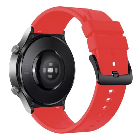 Pasek silikonowy do Huawei Watch GT 2/3/4/2 Pro/3 Pro/4 Pro/GT 2e 46mm - czerwony Pasek silikonowy do Huawei Watch GT 2/3/4/2 Pro/3 Pro/4 Pro/GT 2e 46mm - czerwony