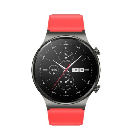Pasek silikonowy do Huawei Watch GT 2/3/4/2 Pro/3 Pro/4 Pro/GT 2e 46mm - czerwony Pasek silikonowy do Huawei Watch GT 2/3/4/2 Pro/3 Pro/4 Pro/GT 2e 46mm - czerwony