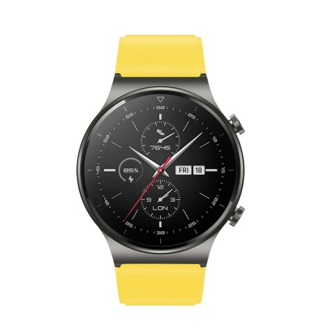 Pasek silikonowy do Huawei Watch GT 2/3/4/2 Pro/3 Pro/4 Pro/GT 2e 46mm - żółty