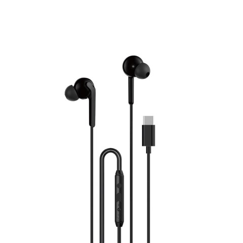 Słuchawki Dudao X3C+ przewodowe USB-C dokanałowe 1.2m - czarne Słuchawki Dudao X3C+ przewodowe USB-C dokanałowe 1.2m - czarne