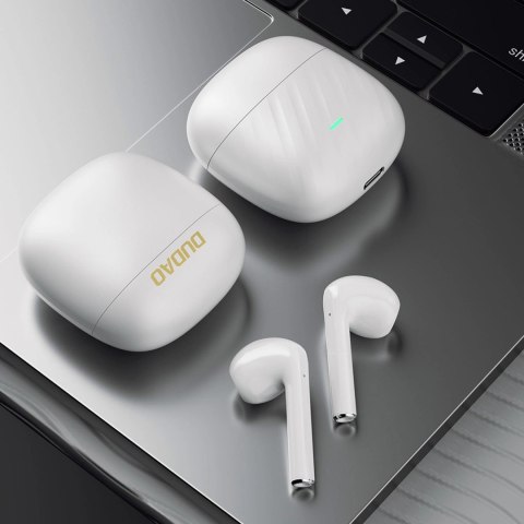 Słuchawki Dudao U14+ bezprzewodowe douszne TWS Bluetooth 5.3 - białe Słuchawki Dudao U14+ bezprzewodowe douszne TWS Bluetooth 5.3 - białe