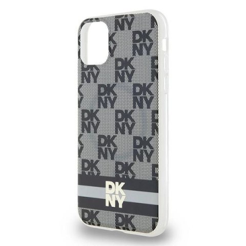 Etui DKNY IML Checkered Mono Pattern & Printed Stripes MagSafe na iPhone 11 / Xr - czarne Etui DKNY IML Checkered Mono Pattern & Printed Stripes MagSafe na iPhone 11 / Xr - czarne