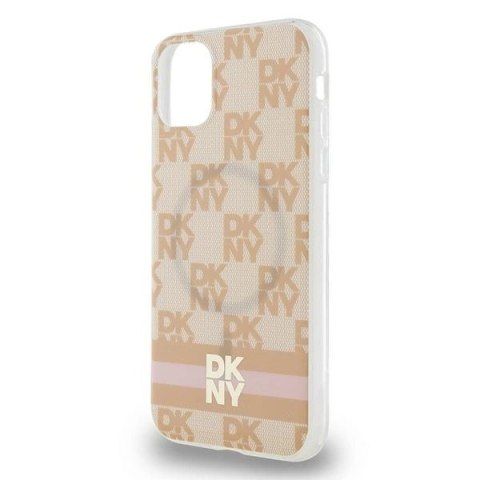 Etui DKNY IML Checkered Mono Pattern & Printed Stripes MagSafe na iPhone 11 / Xr - różowe Etui DKNY IML Checkered Mono Pattern & Printed Stripes MagSafe na iPhone 11 / Xr - różowe