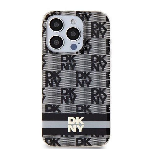 Etui DKNY IML Checkered Mono Pattern & Printed Stripes MagSafe na iPhone 13 Pro Max - czarne Etui DKNY IML Checkered Mono Pattern & Printed Stripes MagSafe na iPhone 13 Pro Max - czarne