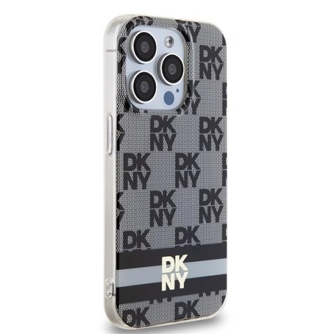 Etui DKNY IML Checkered Mono Pattern & Printed Stripes MagSafe na iPhone 14 Pro Max - czarne Etui DKNY IML Checkered Mono Pattern & Printed Stripes MagSafe na iPhone 14 Pro Max - czarne