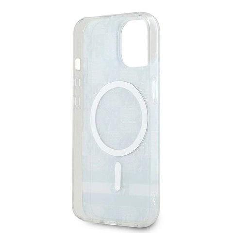 Etui DKNY IML Checkered Mono Pattern & Printed Stripes MagSafe na iPhone 15 / 14 / 13 - czarne Etui DKNY IML Checkered Mono Pattern & Printed Stripes MagSafe na iPhone 15 / 14 / 13 - czarne