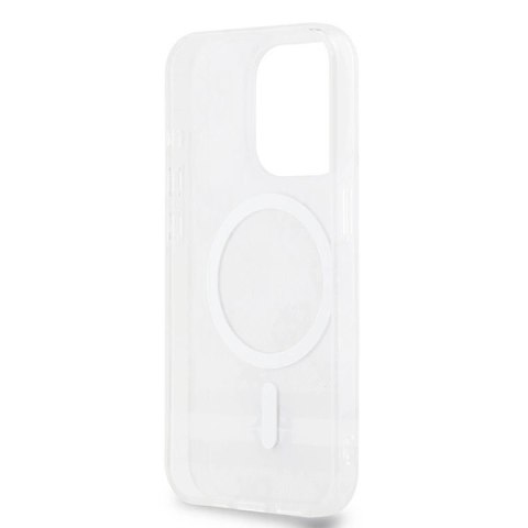 Etui DKNY IML Checkered Mono Pattern & Printed Stripes MagSafe na iPhone 15 Pro Max - beżowe