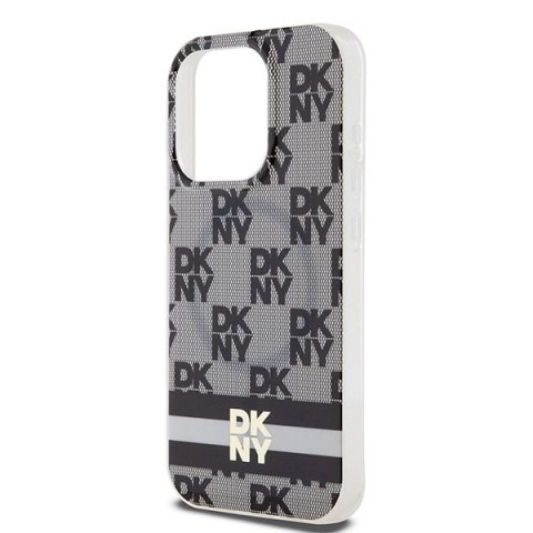 Etui DKNY IML Checkered Mono Pattern & Printed Stripes MagSafe na iPhone 15 Pro Max - czarne Etui DKNY IML Checkered Mono Pattern & Printed Stripes MagSafe na iPhone 15 Pro Max - czarne